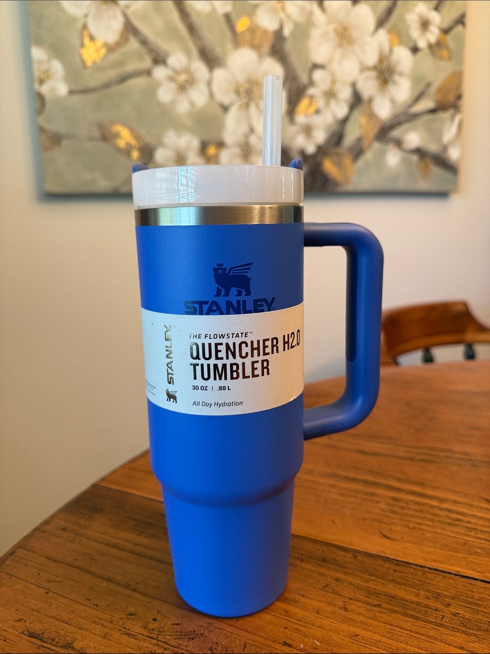 NEW Stanley Blue Quencher H2.0 Tumbler with Handle and Straw
